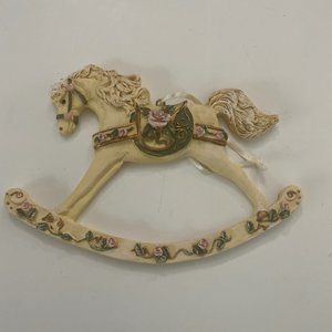 Vintage Kurt S Adler Inc Resin Rocking Horse Christmas Ornament. NWT